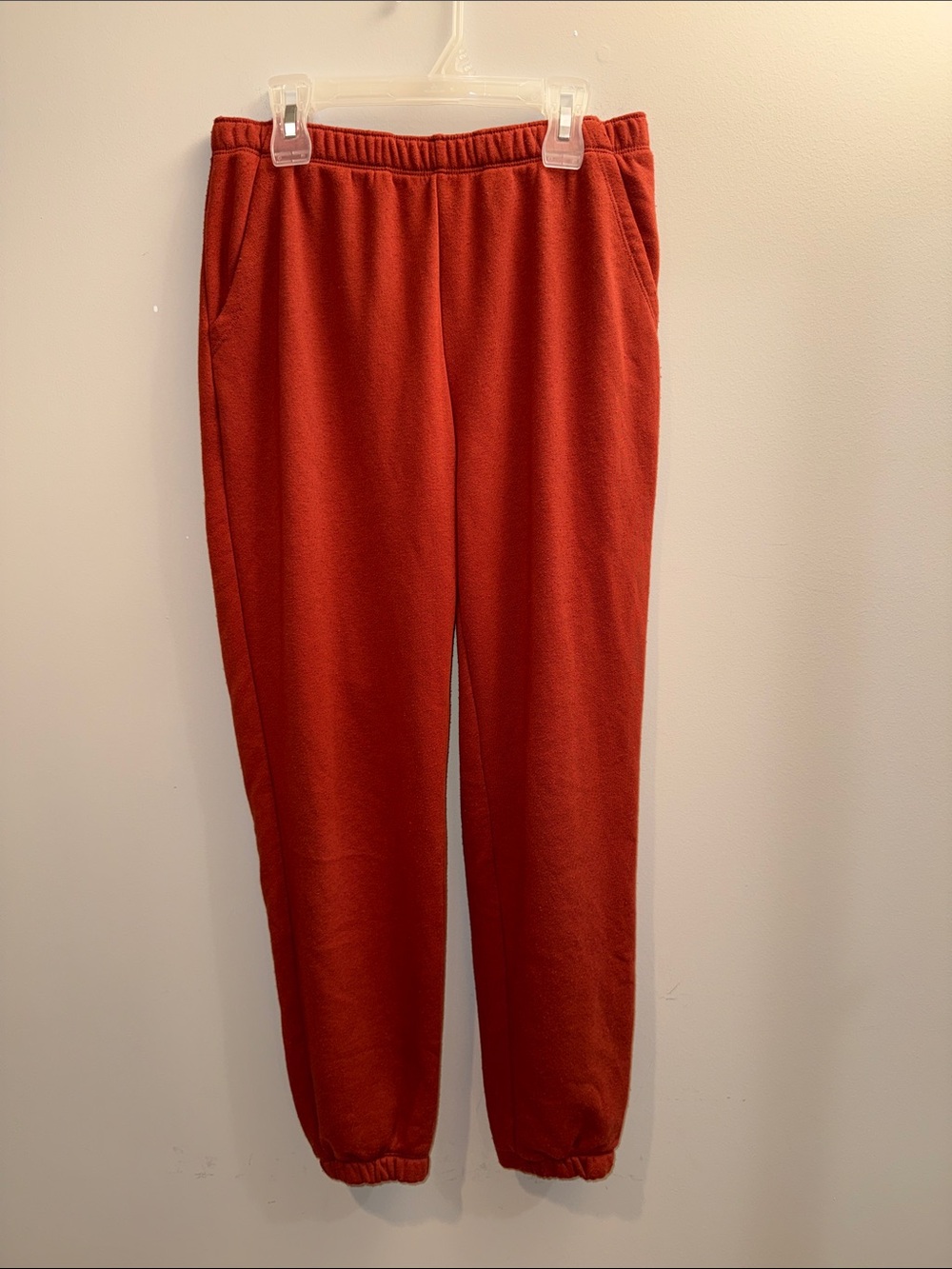 Aerie Rust Orange Fleece Joggers